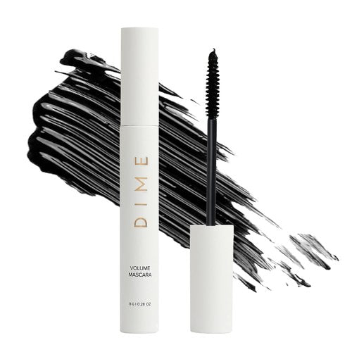 DIME Beauty Volume Boost Mascara - Smudge Proof & Clump Free for Fuller Lashes | Vegan & Clean - Black 0.28 oz