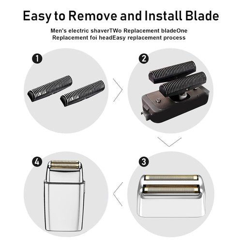 BaBylissPRO Shaver Replacement Foil & Cutters - Precision Fit for Double FXFS2 | Silver