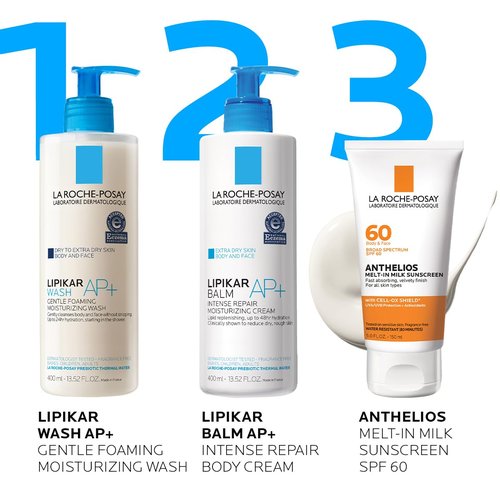 La Roche-Posay Anthelios Melt-In Milk Sunscreen SPF 60 - Lightweight, Oil-Free Protection for Body & Face