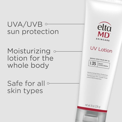 EltaMD UV Lotion SPF 30+ | Mineral Sunscreen Moisturizer for Sensitive Skin - Non-Greasy & Fragrance-Free