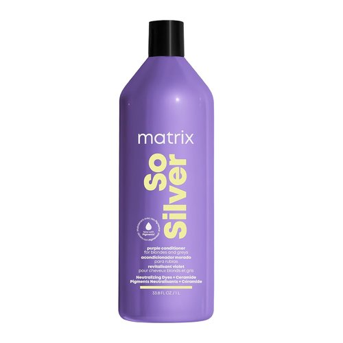Matrix So Silver Purple Conditioner - Color Depositing & Toning for Blondes and Greys | Vegan Formula