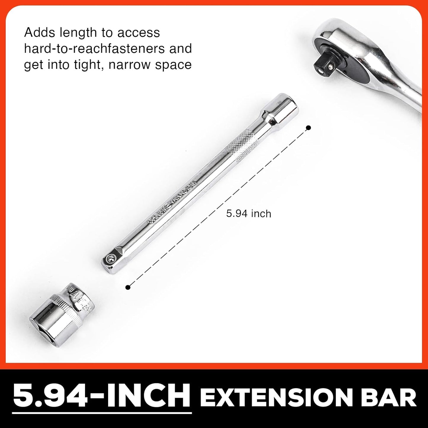 Egofine 21-Piece Ratchet Socket Wrench Set - 3/8 Inch Drive with 19 Sockets (6-24mm) & Quick Release Handle