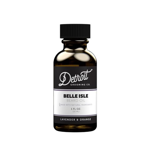 Detroit Grooming Co. Beard Oil - All-Natural Hydrating Formula with Vitamin E - Belle Isle Lavender & Orange Scent - 1 oz