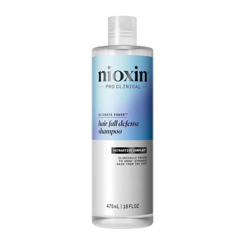 Nioxin Hair Fall Defense Shampoo - Activates Hair Follicles for Less Hair Loss | With Lauric Acid, Caffeine & Niacinamide