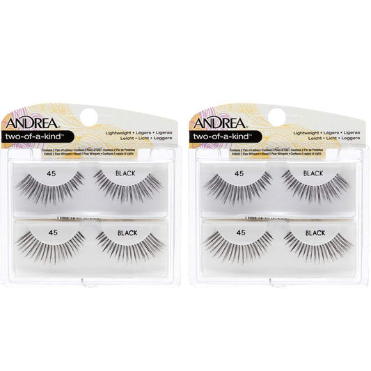 Andrea Two of a Kind False Lashes #45 Black, 2 Pack