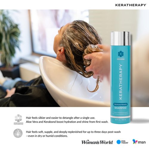 Keratherapy Keratin Infused Moisture Shampoo - Anti-Frizz Formula for Oily Scalp & Dry Ends | 10.1 fl. oz.