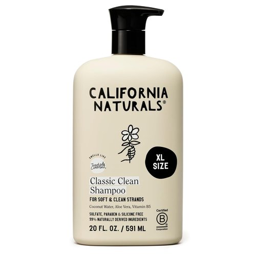 California Naturals Coconut Shampoo - Sulfate-Free Hair Care for All Hair Types | 20 fl oz