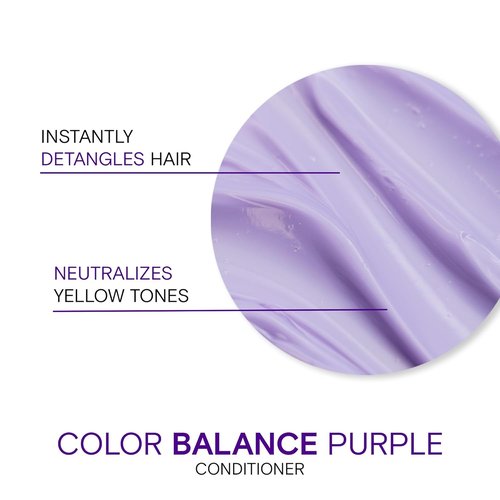 Joico Color Balance Purple Conditioner - Eliminate Brassy Tones & Boost Shine | For Cool Blonde & Gray Hair | UV Protection