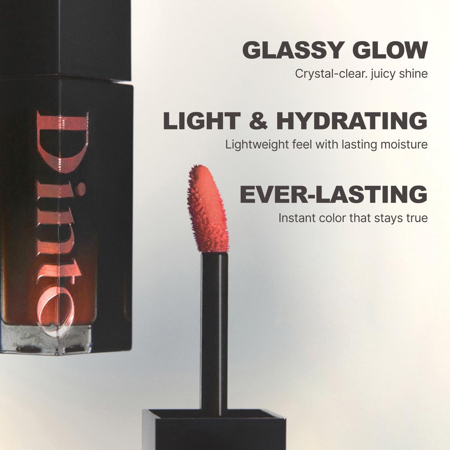 DINTO Blur-Glowy Lip Tint - Hydrating, Long-Lasting Glossy Finish | Lightweight, Non-Sticky, Vegan, 0.11 fl. oz.