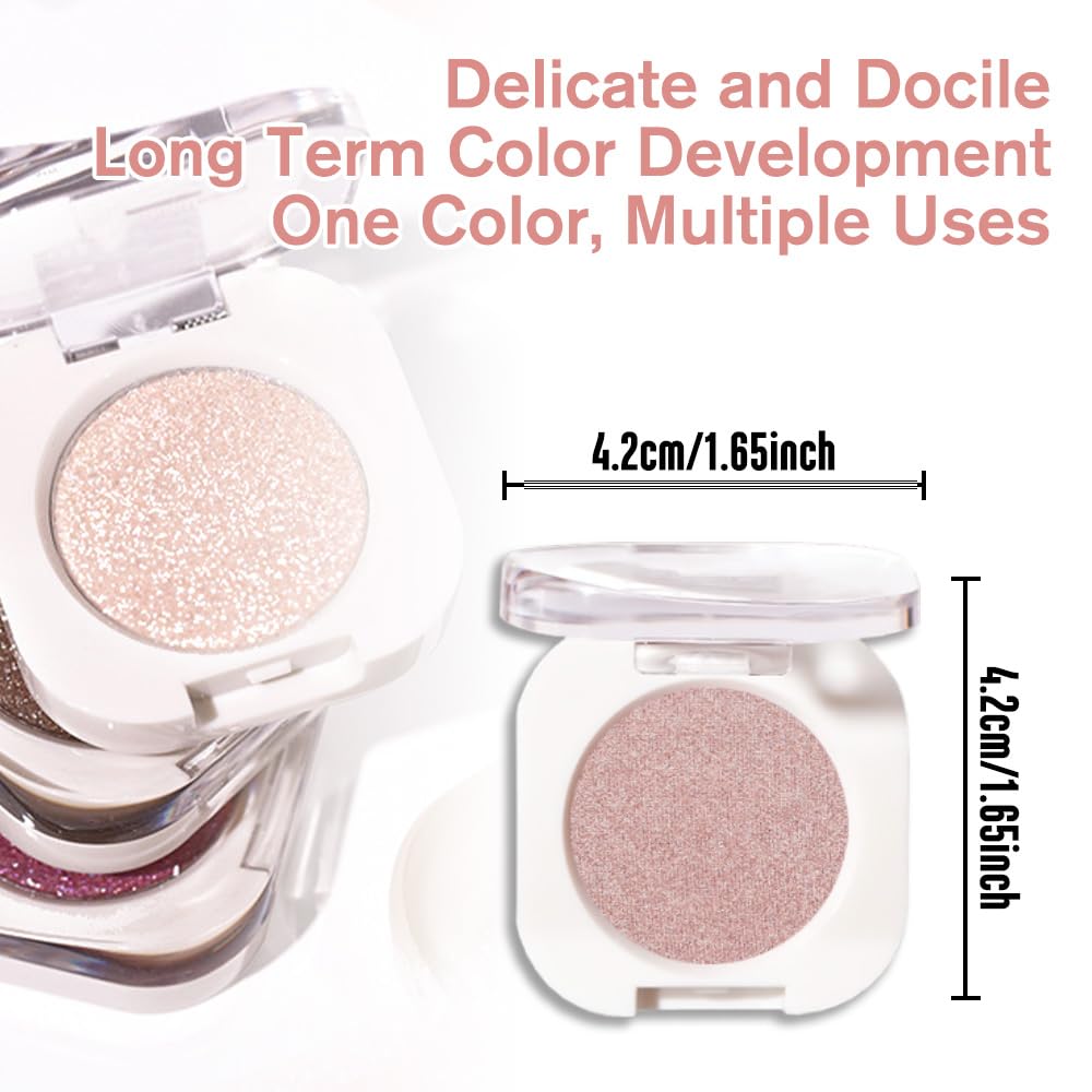 WanTuoluo Champagne Shimmer Eyeshadow - Rose Gold Glitter Cream for Blendable Eye Makeup | 24g