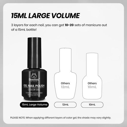 Beetles Black White Gel Polish Set - 2 Pcs 15ml Full Size Black And White Colors Polish French Nails Soak Off Led Nails Art Manicure Salon Diy at Home