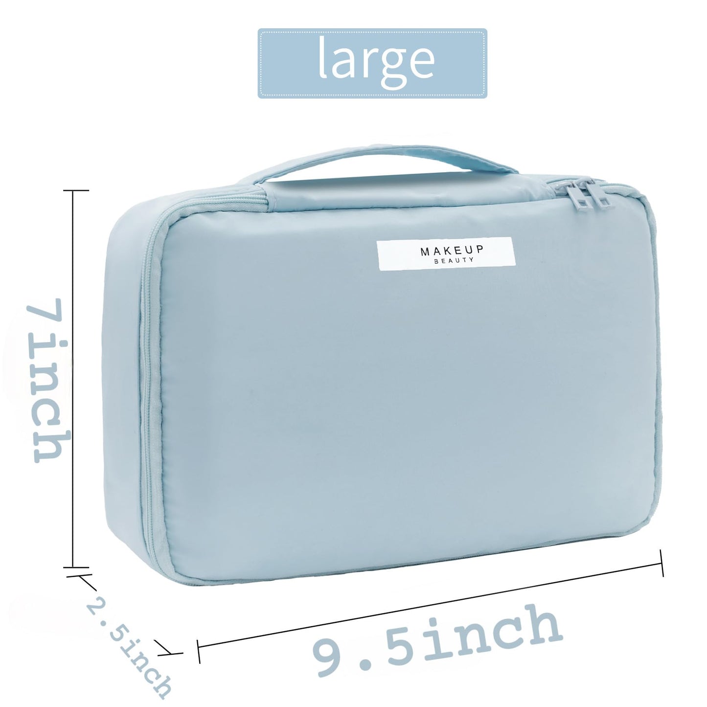 Travel Makeup Bag Cosmetic Bag Makeup Bag Toiletry bag for women and men (Blue)