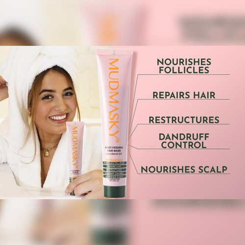MUDMASKY Root Feeding Hair Mask - Nourishing Formula for Healthy Hair | 75ml / 2.5 FL. OZ.