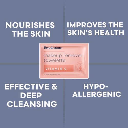 Brookstone Individual Makeup Remover Wipes - Ultra Soft, Makeup Remover Wipe Individually Wrapped, Gently Cleanse & Remove Makeup, 40 Count Makeup Wipes Individually Wrapped