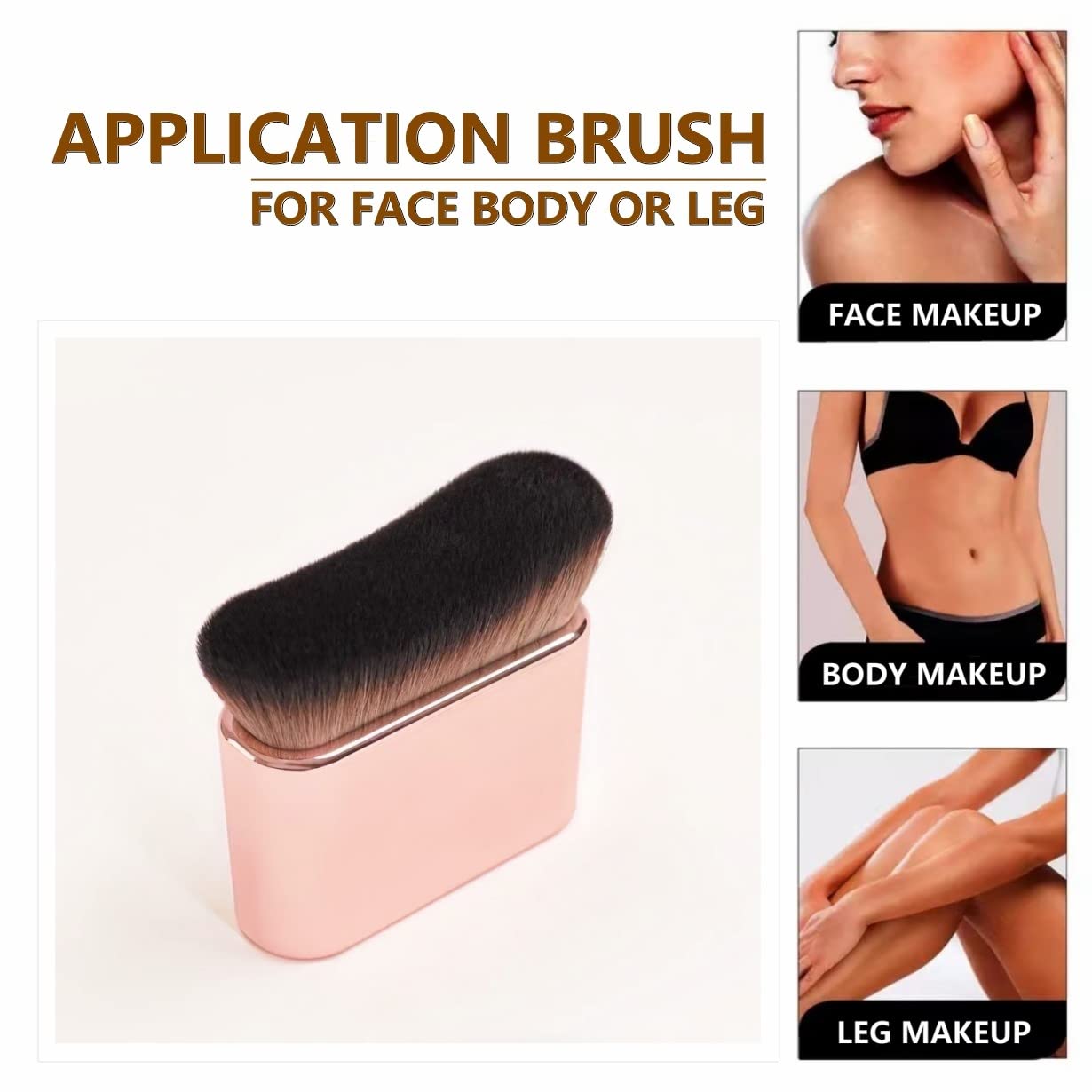 Skiennix Self Tanner Brush - Large Kabuki Applicator for Flawless Body Coverage | Perfect for Tanning Lotion & Mousse