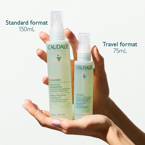 Caudalie Vinoclean Cleansing Oil - Effective Waterproof Makeup Remover | 6.7 Fl Oz