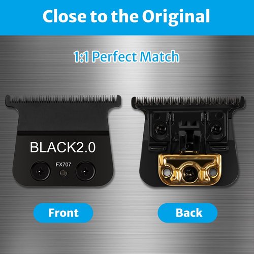 Babyliss Replacement Blades - Compatible with FX707z, FX787, FX726 - Classic Black, 1 Pack