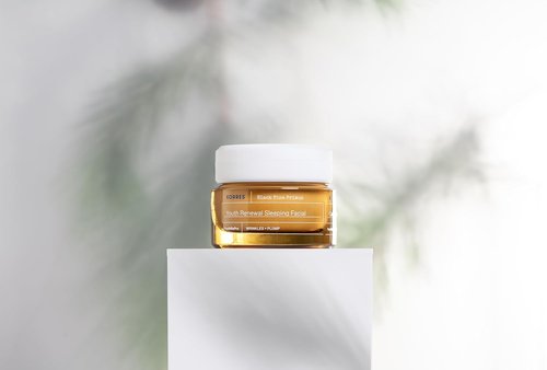 KORRES Black Pine Primus Youth Renewal Sleeping Facial - Overnight Wrinkle Cream with Collagen | 1.35 Fl Oz