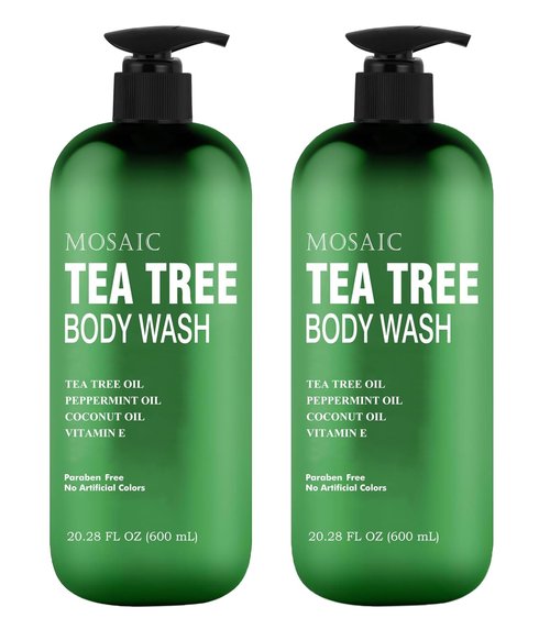 Anatolia Daphne Tea Tree Body Wash - Soothing Gel with Vitamin E for Jock Itch & Eczema | 20.2 FL Oz (Pack of 2)