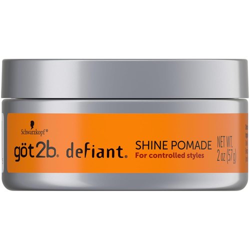 Got2b Defiant Shine Pomade - High Shine Hair Styling for Men & Women | 2 Fl Oz, Tames Unruly Hair