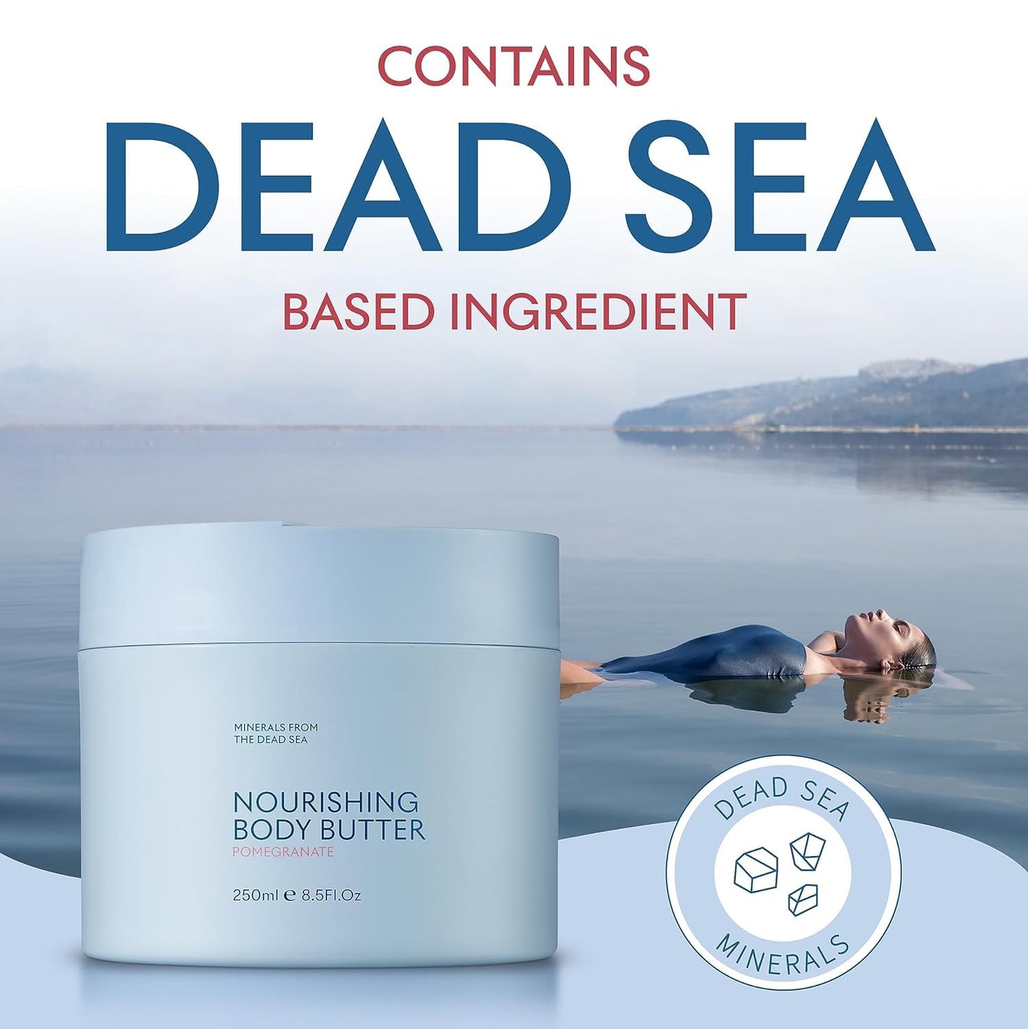 SEACRET Minerals Dead Sea Body Butter - Ultra-Rich Moisturizing Cream with Shea Butter & Coconut Oil | 8.5 fl. oz.