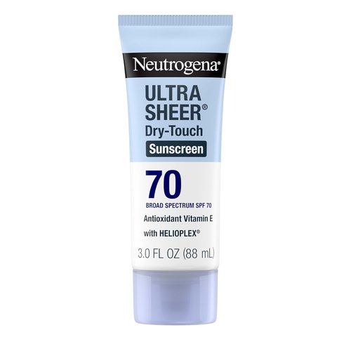 Neutrogena Ultra Sheer Sunscreen Lotion SPF 70 - Water Resistant, Oil-Free, Travel Size 3 Fl Oz