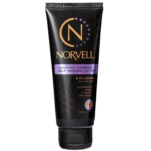 Norvell Self Tanner - Venetian Gradual Color Extender Moisturizing Lotion, Travel Size 2.5 fl. oz | Violet & Brown Tone