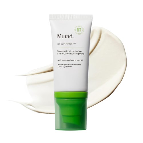 Murad Superactive Wrinkle-Fighting Moisturizer SPF 50 - Bio-Retinoid Sunscreen for Fine Lines & UV Protection | 1.7 Fl Oz