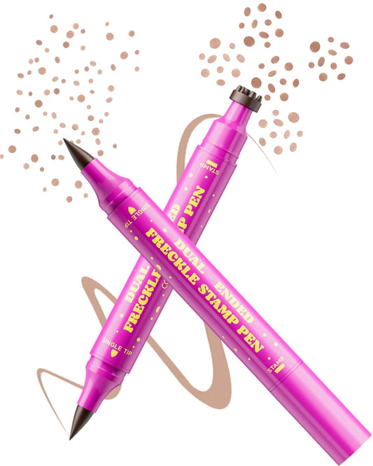 Skiennix Dual Ended 2-in-1 Faux Freckle Stamp Pen - Waterproof & Long-Lasting Makeup Tool for Women