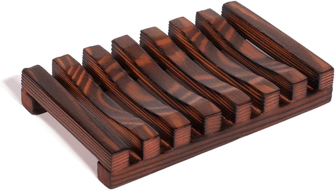 Viori Hamish & Co. Wooden Bar Holder - Natural Bamboo Tray for Shampoo & Conditioner Bars | Enhances Drying & Longevity
