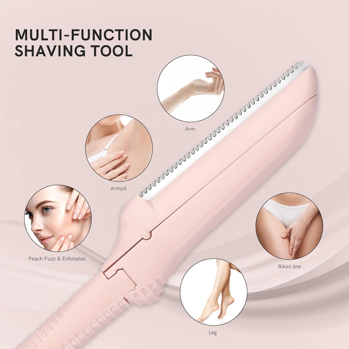 Skiennix Eyebrow Razors Set - Japanese Blades for Dermaplaning & Hair Removal | 4-Piece Replacement Blades Included
