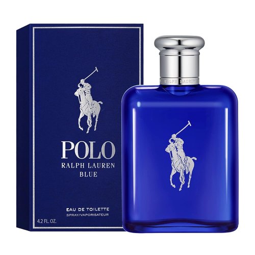 RALPH LAUREN FRAGRANCES Polo Blue - Eau de Toilette - Men's Cologne - Aquatic & Fresh - With Citrus, Sage, and Suede - Medium Intensity - 4.2 Fl Oz