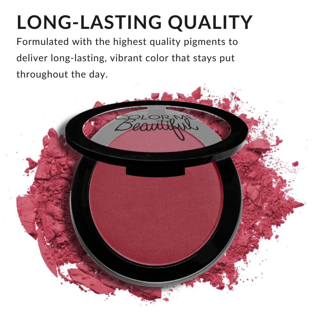 Color Me Beautiful Color Pro Blush - Pressed Powder Blush with Buildable Coverage | Complexion Enhancer