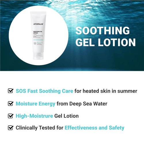ATOPALM Soothing Gel Lotion - Cooling Moisturizer for Sensitive Skin | 4 Fl Oz, Eczema Relief, Baby Safe