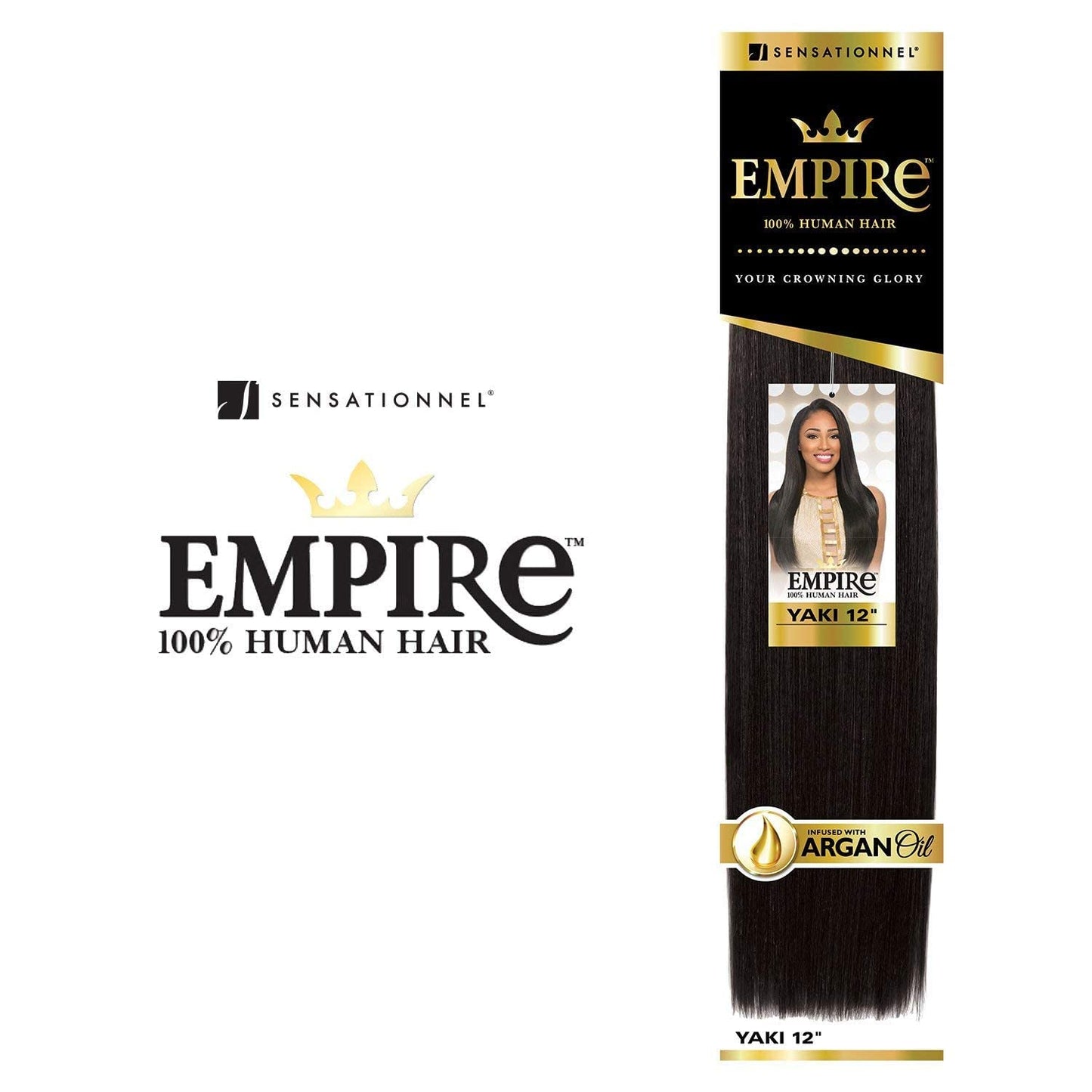 Sensationnel Empire yaki weave hair - Empire straight human hair yaki texture hair for weaving and sew in styles - Empire yaki 1 pack (10 inch, S4/27)