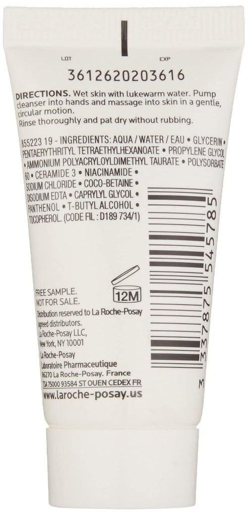 La Roche-Posay Tolerance Hydrating Face Wash - Gentle Cleanser for Sensitive Skin, 0.5 Fl Oz