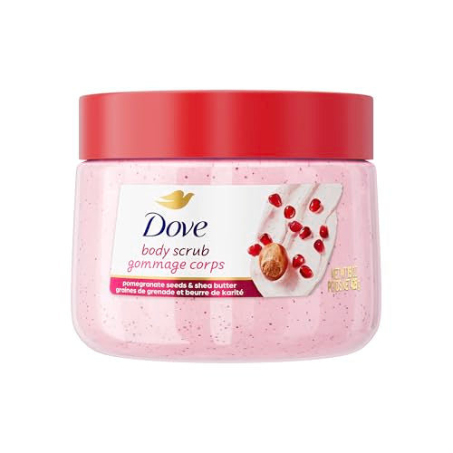 Dove Pomegranate& Shea Butter Body Scrub Exfoliates and Deeply Nourishes for Smooth, Radiant Skin 15oz