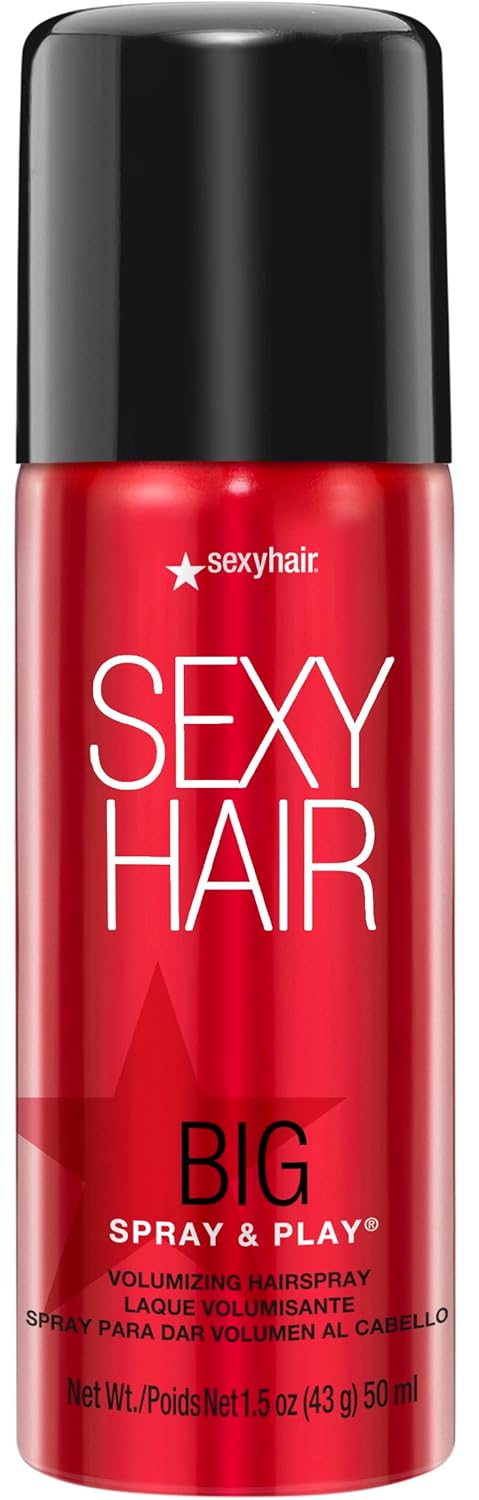 SexyHair Big Spray & Play Volumizing Hairspray - Humidity Resistant Hold & Shine for All Hair Types