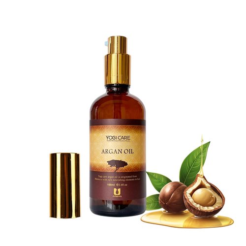 Moroccan Argan Oil - Nourishing Hair Care Oil for Frizzy, Dry & Damaged Hair - 3.4 FL.OZ Glass Bottle