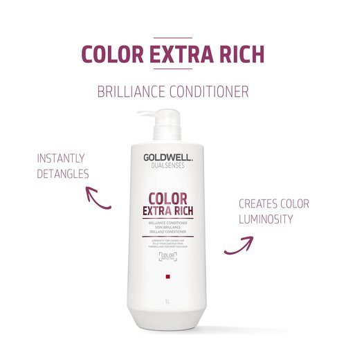 Goldwell Dualsenses Color Conditioner - Extra Rich Brilliance for Vibrant Hair | 33.8 Fl Oz