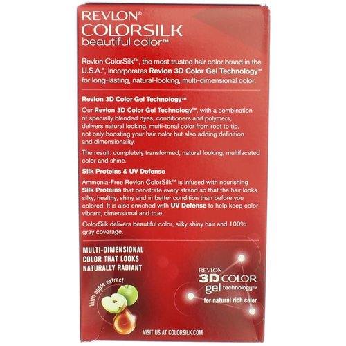 Revlon ColorSilk Beautiful Color | 41 Medium Brown Hair Dye | Pack of 3 for Vibrant Color