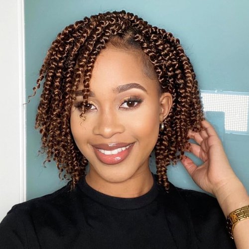 Passion Twist Hair, Pre Twisted Passion Twist Crochet Hair For Black Women, Passion Twist Curly Crochet Hair 8 Inch 8 Packs, Short Crochet Passion Twist Braiding Hair Extensions…