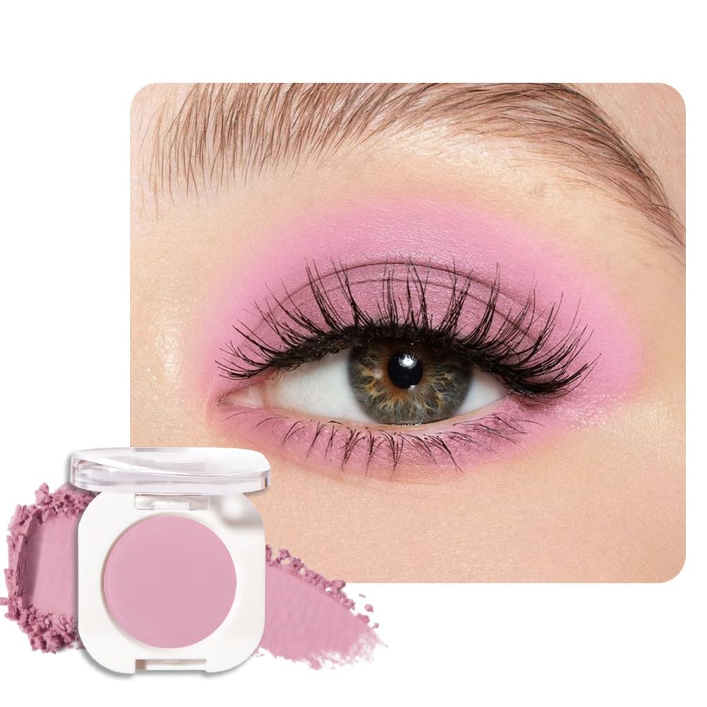 WanTuoluo Light Peach Matte Eyeshadow Palette - Blendable Vegan Makeup | Holographic Pressed Powder