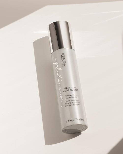 Kenra Platinum Silkening Heat Crème - Brilliant Shine Thermal Styler | Reduces Heat Damage by 50% | 3.4 fl. Oz