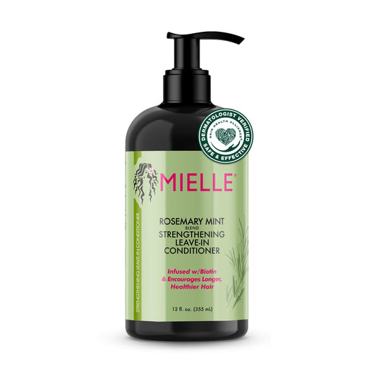 Mielle Organics Rosemary Mint Strengthening Leave-In Conditioner, Supports Hair Strength, Smooth Conditioner for Dry and Crinkled Hair, Weightless Hair Treatment