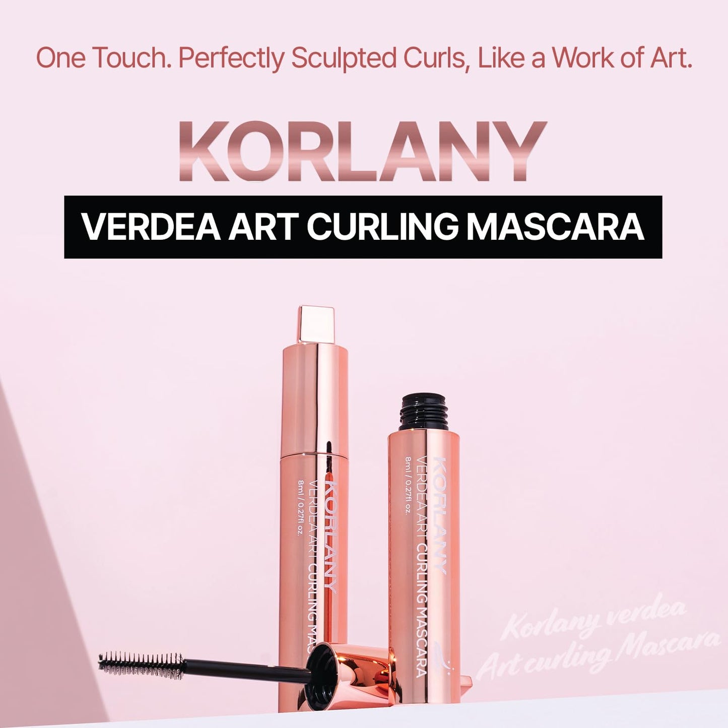 Verdea Art Volume Waterproof Mascara - Long-Lasting, Smudge-Proof K-Beauty Formula for Voluminous Lashes - 0.26 fl oz