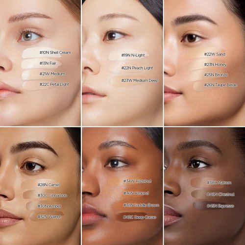 JUNG SAEM MOOL Essential Skin Nuder Cushion | Natural Finish, Buildable Coverage Cushion Foundation by Korean Makeup Artist (Mini, 0.17 Fl Oz), 13N Fair