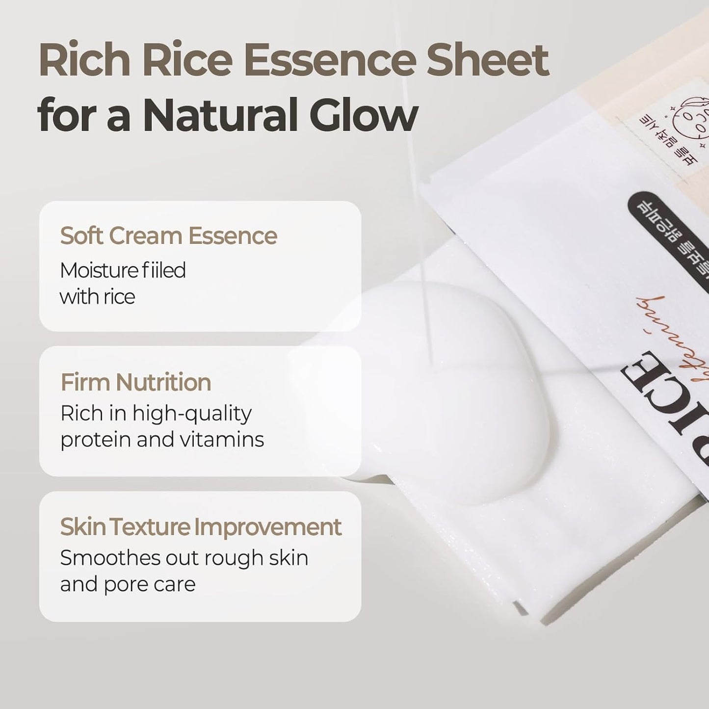 SKINFOOD Rice Daily Sheet Mask - Hydrating Vegan Face Mask with Rich Rice Essence | 10 Pack for Smooth, Radiant Skin