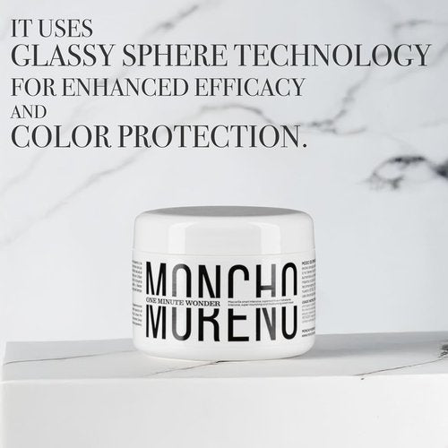 MONCHO MORENO One Minute Wonder - Professional Repairing Hair Mask in 1 minute, Deep Moisturizing & Nourishing Treatment with Nutritive Oils for Fine and Dry Hair (8.45 Fl Oz)