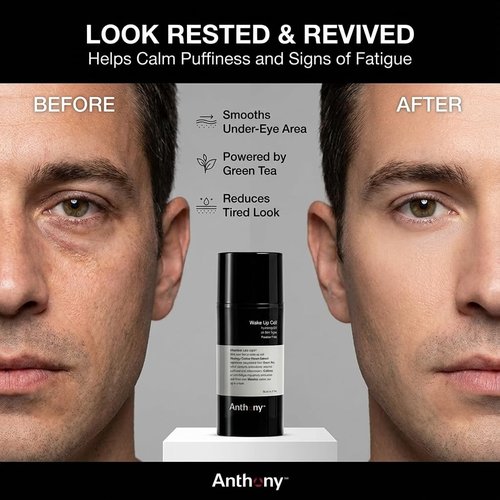 Anthony Wake Up Call Face Moisturizer - Anti-Puffiness & Refreshing Caffeine Formula, 3 Fl Oz